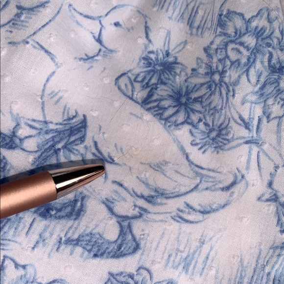 GAP Blue & White Wrap Dress 6-12M Ducks and Floral Print - Picture 14 of 14